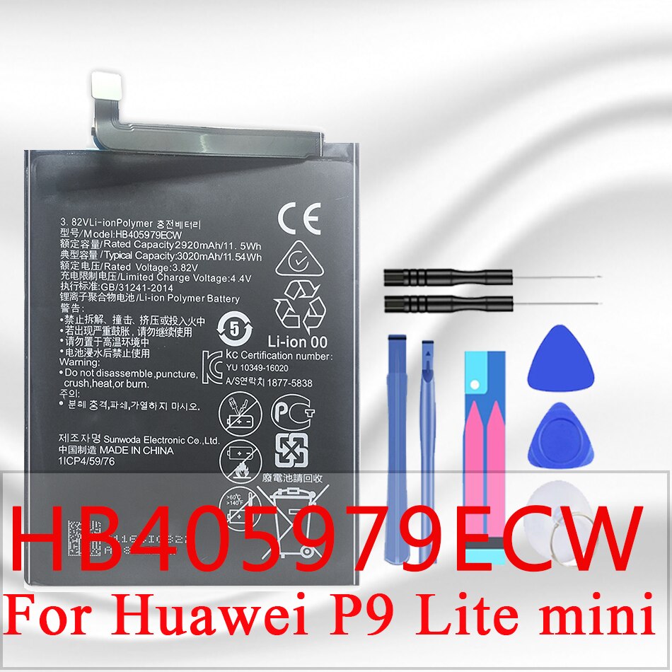 Batería HB405979ECW para Huawei Honor 9 7S 7A Pro 6A 6C 8A Y5 8C 5X 4X 6 7i V8 Enjoy 7 Plus AUM-L29 DUA-L22: P9 Lite mini