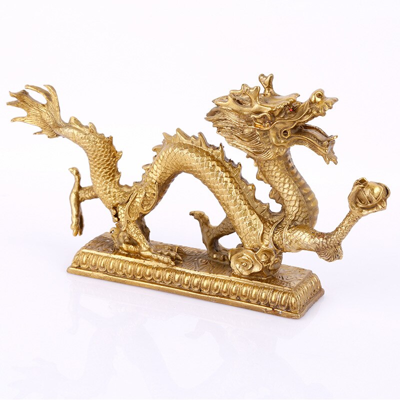 Twaalf Zodiac gunstige koper brons draak slinger Feng Shui decoraties thuis kantoor Qinglong geluk draak decoratie