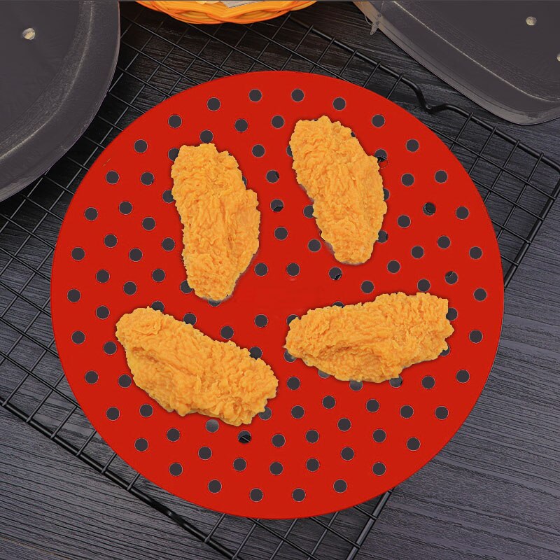 Reusable 1pc Air Fryer Square Baking Pads Food Grade Silicone Square Baking Tools Silicone Oil Mats Bun Cake Grilled Saucer