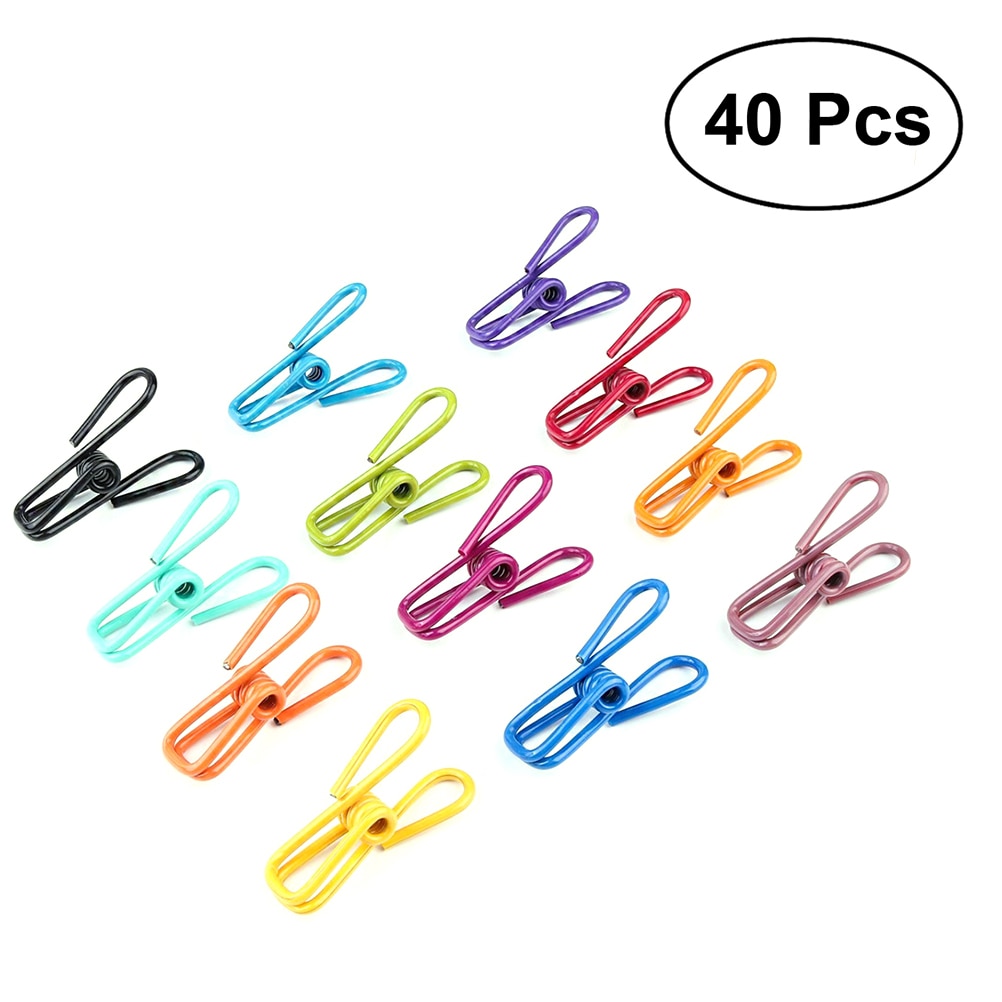 40/10/20 kpl pyykkipidikkeet pyykkitapit pyyheklipsit värikkäät pvc-pinnoitetut lankapidikkeet käyttöpidikkeet pyykkinarun kuivaamiseen: 40 kpl
