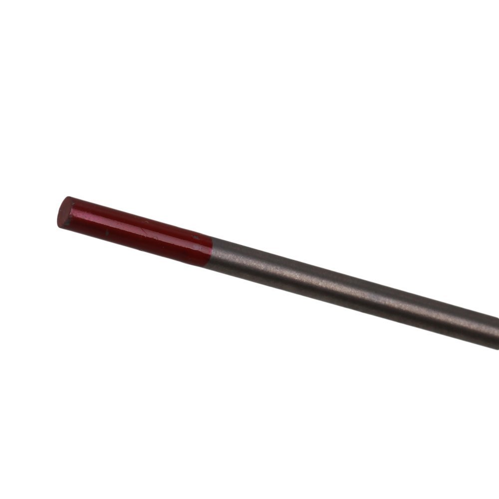 1.6/2.0/2.0x150mm 2% oxyde de Thoria WT20 électrode de tungstène Thorium de soudage argent et rouge TIG en boîte de 10