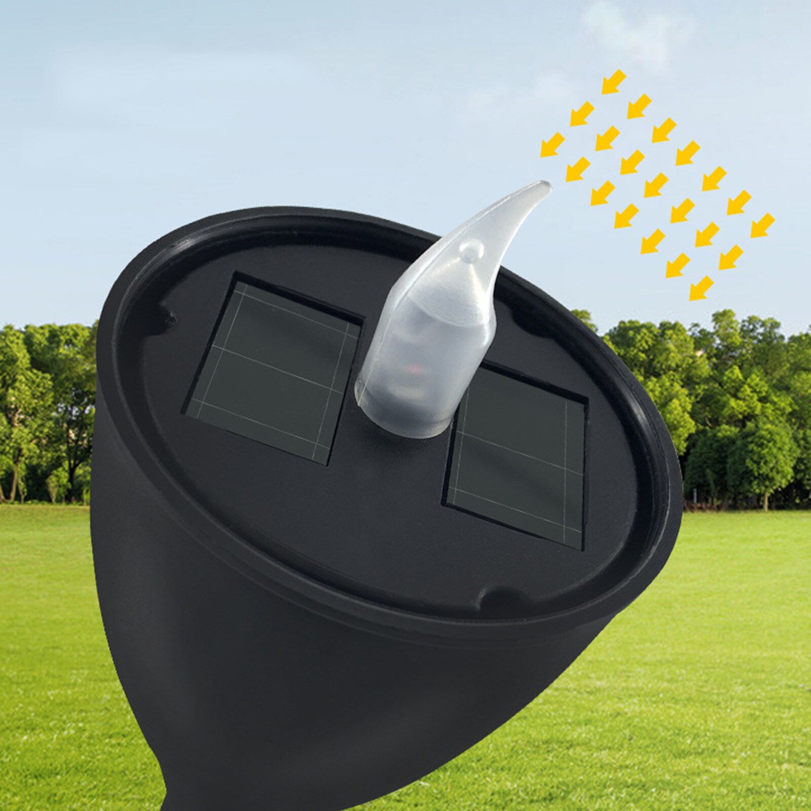 Solar Lights Outdoor Pathway Light Decorative Garden Stake Decorations Waterproof Path Landscape Lighting Bright White LED Lamp