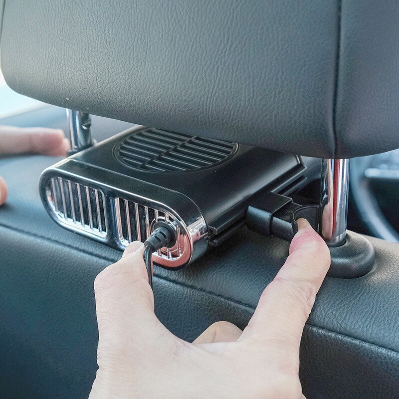 Mini bilfläkt för baksäte bärbar usb justerbar elektrisk fläkt 3 hastighet vind fällbar automatisk bilstol rygg kylfläkt