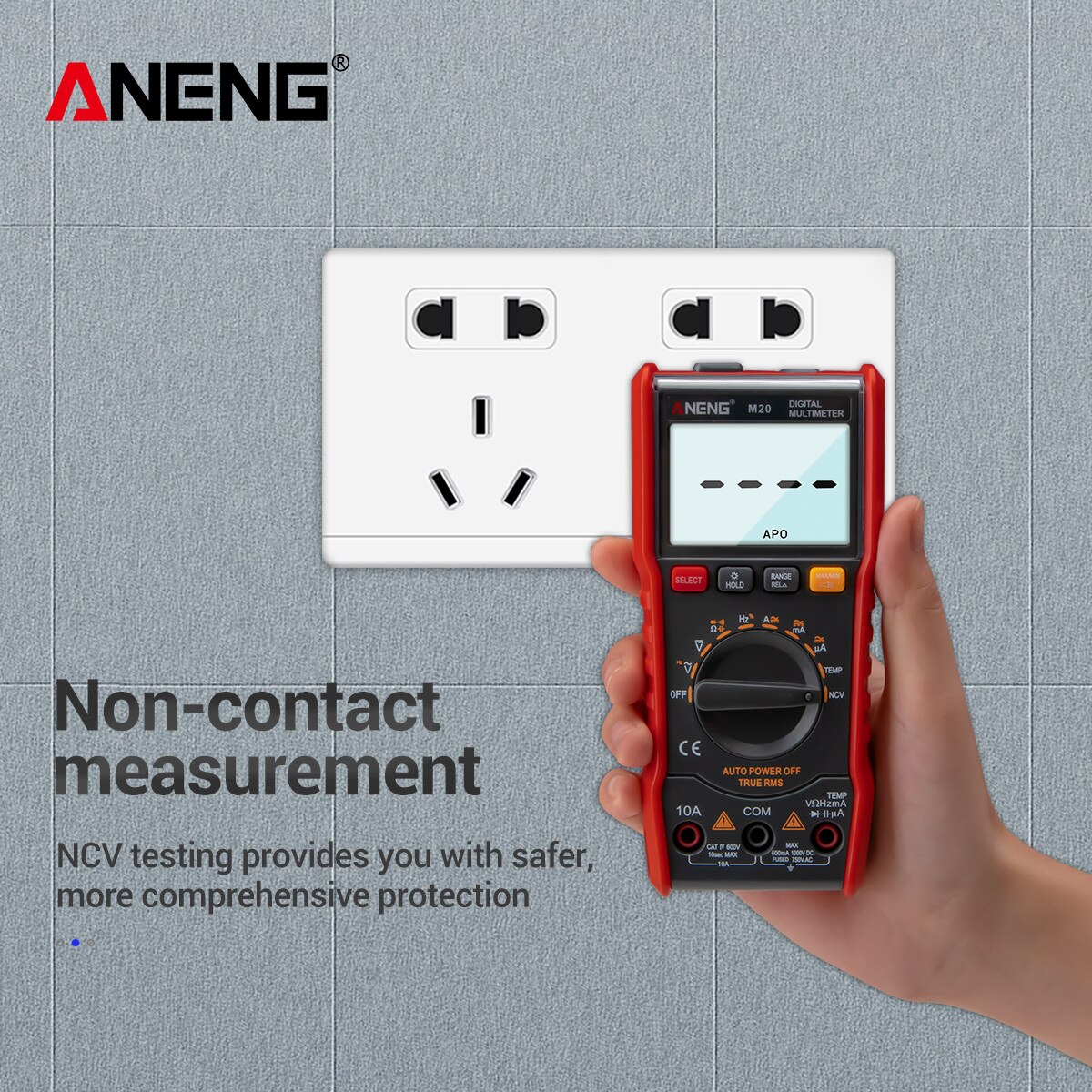 Multimetro digitale ANENG M20 6000 conteggi tester Esrmeter Multimetro Analogico digitale Profissional con retroilluminazione amperometro AC/DC