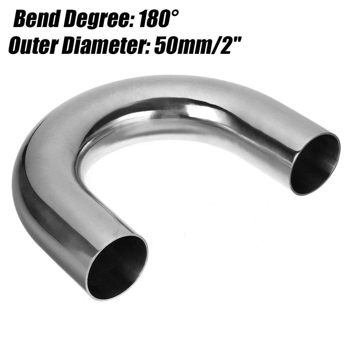 Exhaust Parts UK 304 Stainless Steel Mandrel Bend – 2" 180 Degree, 50mm, Performance Manifold Pipe