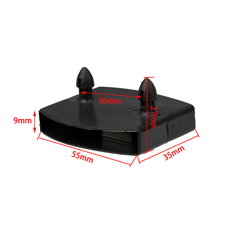 Reemplazo de plástico negro cuadrado para sofá cama, tapas de extremo central, funda de goma interior para cama de madera, piezas de marco, 10 Uds.: Multicolor