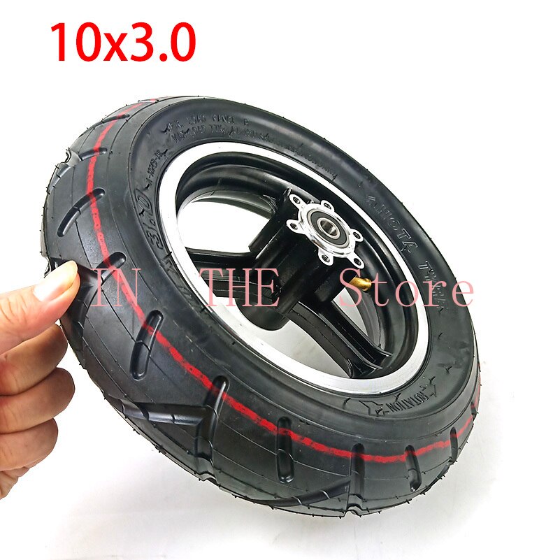 10 tum pneumatiskt hjul 10 x 3.0 däck innerrör och legeringsskivbromsfälgar för elektrisk skoterbalansering hoverboard 10*3.0 däck