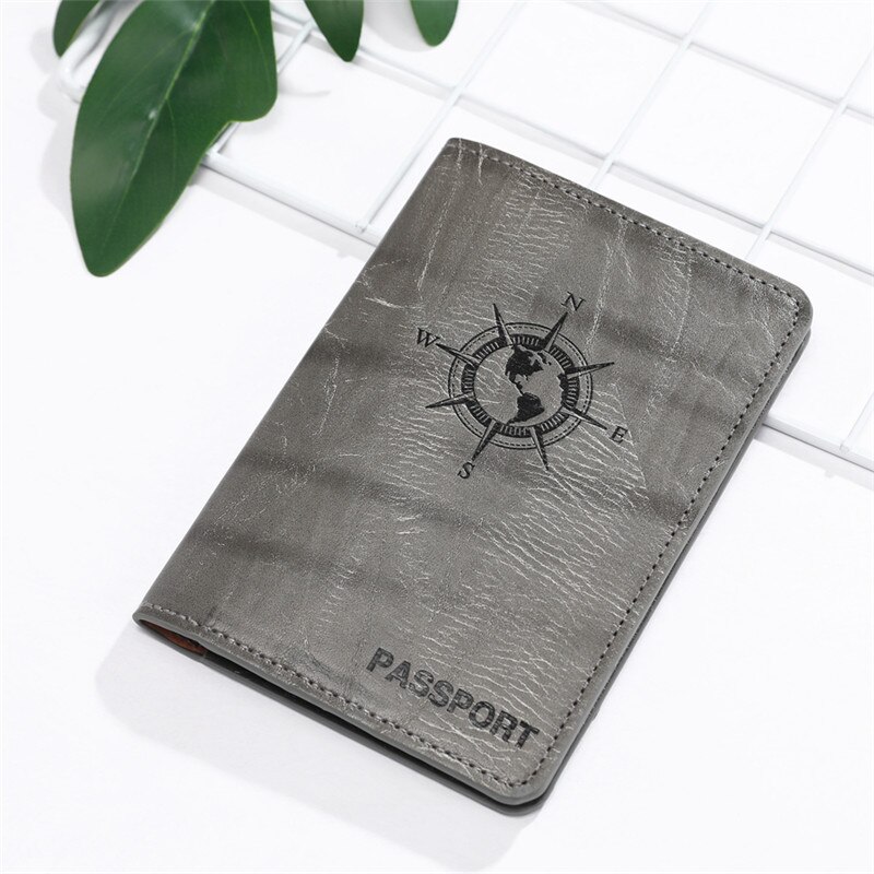 Zoukane-funda de viaje para pasaporte y tarjetas, nueva carcasa, tarjetero de viaje para hombre y mujer, portatarjetas de viaje CH07: Grey