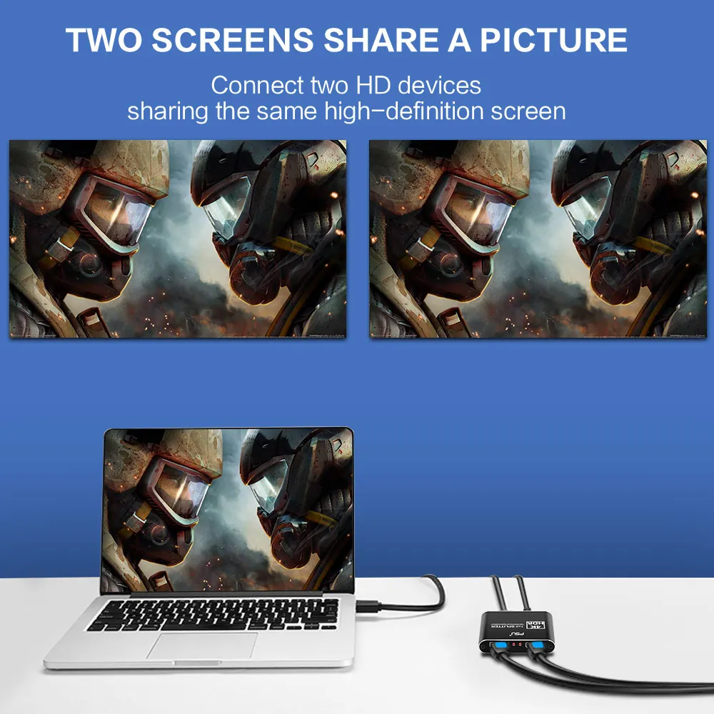 4K HDMI-kompatibel Splitter Volle HD 1080p HDMI-kompatibel Schalter 1X2 Splitter 1 in 2 Out verstärker Dual Display Für HDTV DVD
