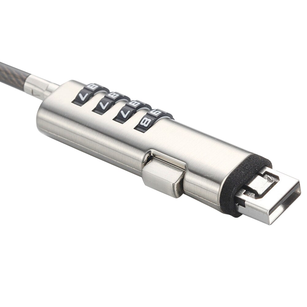 Protective USB Port Universal Laptop Lock Cable Anti Theft Notebook Security 4 Digit Password Steel Keyless Office