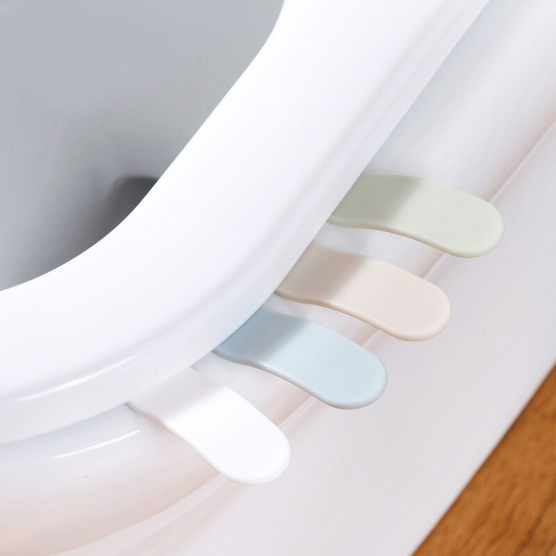 1PC Simple Toilet Lid Hygiene Toilet Toilet Paste Toilet Lid Handle With Lid Toilet Seat Cushion Lifter Bathroom Accessories