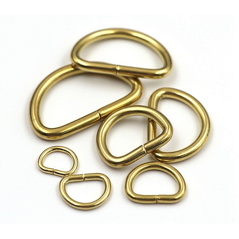 2 Stck Solide Durcheinander D Ringe Schnallen für Tasche Gurt Gürtel Geldbörse Gurtband Hund Kragen 10-38mm Innen breite Leder Handwerk DIY Zubehör