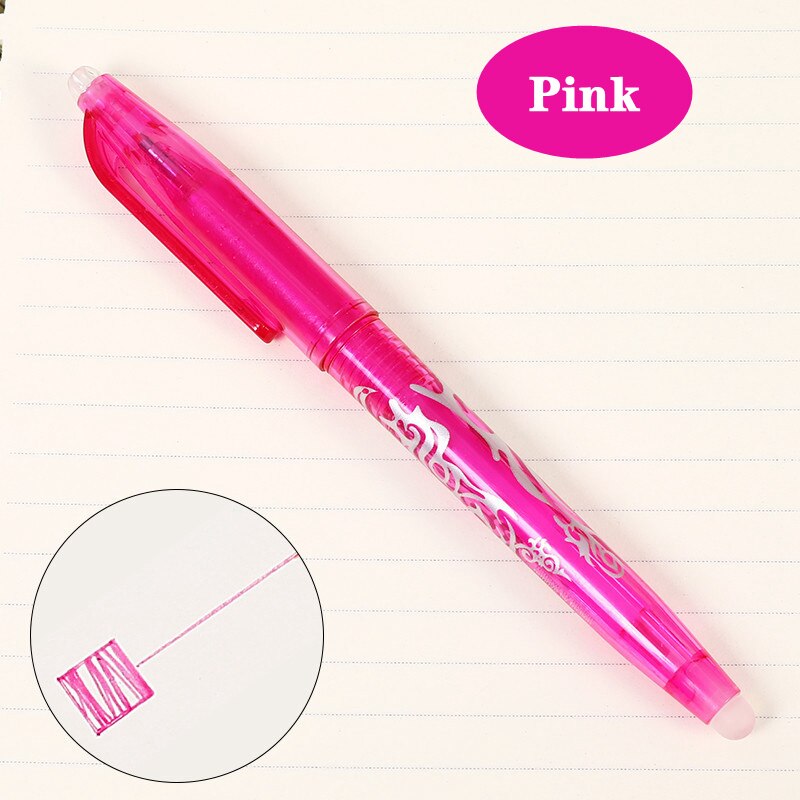 8PCS YDNZC Erasable Pen 8 Colors Ink Gel Pen of Styles Rainbow Best-selling Drawing Stationery Pens For School: 8PCS Pink