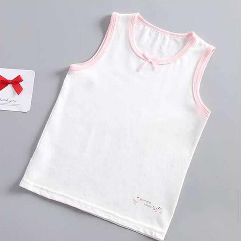 Meisjes Zomer Dragen Tops katoen Baby Meisjes Leuke Strik Printing Vest Kinderen Zomer Kleding Homewear Pyjama Top Kids Ondergoe