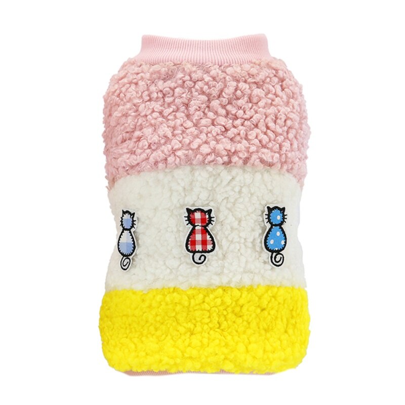 Cute Cat Winter Wool Cloth With Soft Nap Clothes Pet Puppy Kitten Coat Jacket For Small Medium Dogs Cats Warm Pet Clothes: P / S