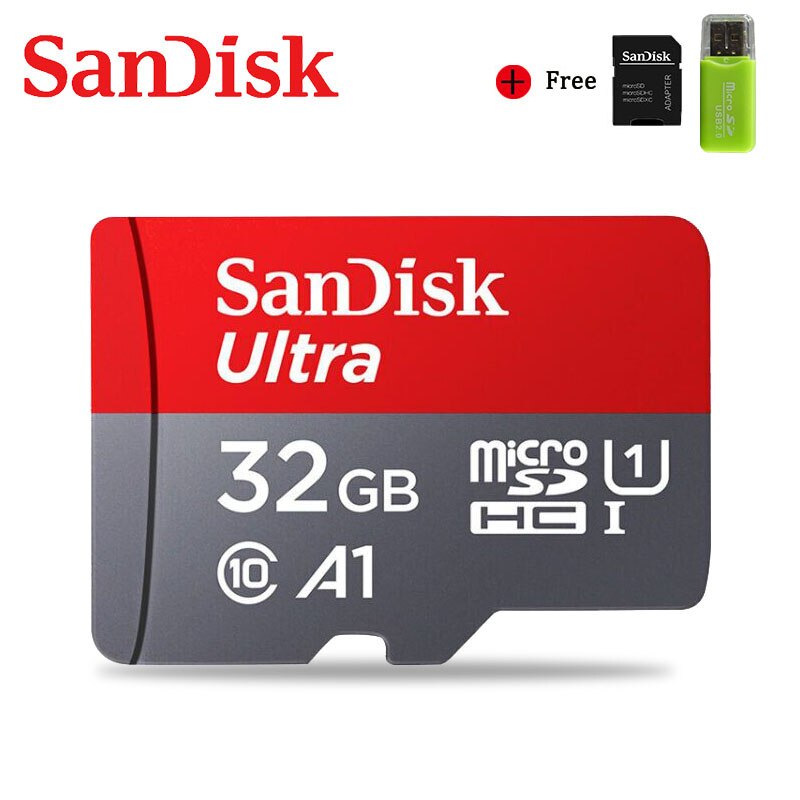 SanDisk-tarjeta de memoria 256GB, Microsd Clase 10, 32GB, 16GB, 200GB, 128GB, 64GB, 98 MB/S: 32GB AP CR