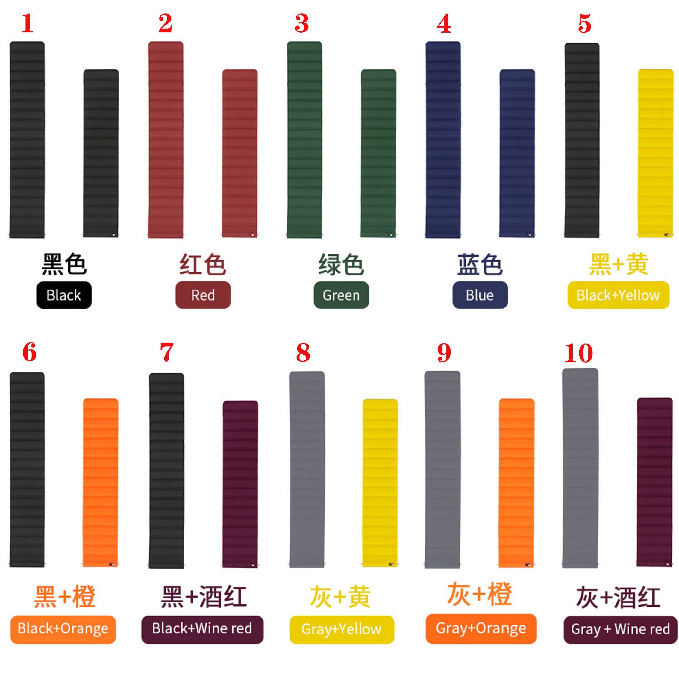 Bracelet en Silicone 20mm 22mm pour Huami Amazfit GTS3 GTS 2e 2 mini / Pace Stratos/ GTR3 GTR/Bip Lite S U, boucle magnétique