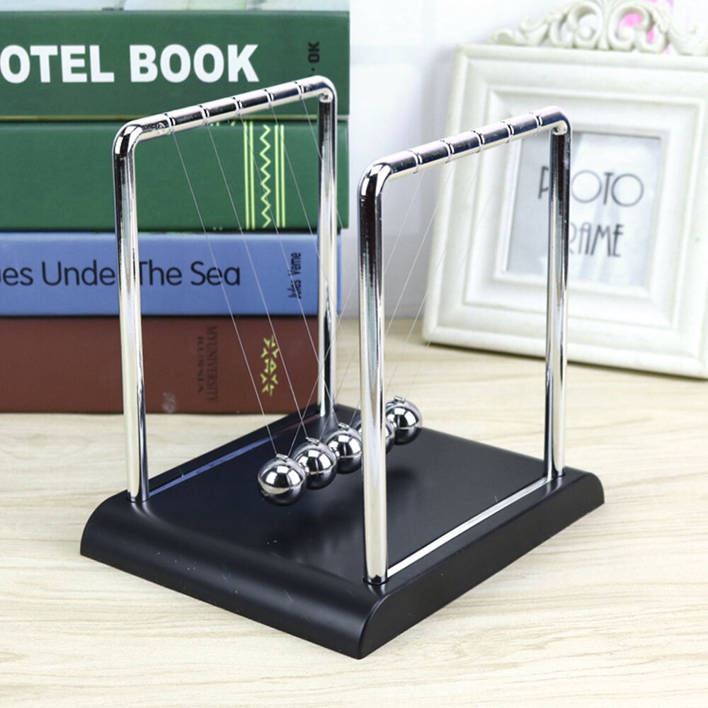 Newton'S Cradle, Simple Metal Balance Ball Desk Toy Newtons Cradle Steel Balance Ball Physics Science Pendulum Ball: Default Title