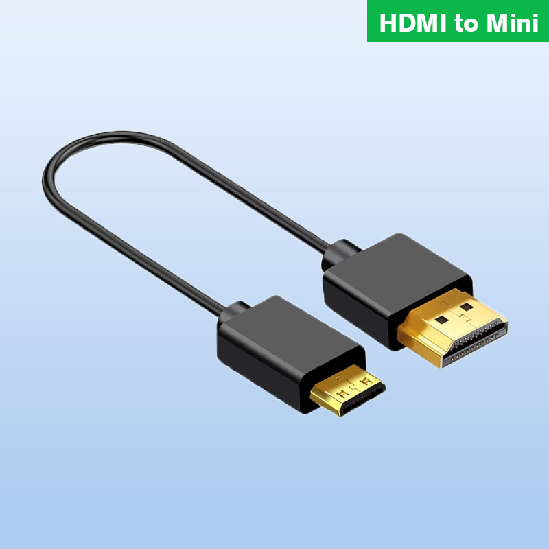 Mini HDMI y Micro HDMI versión 2,0, Cable Flexible ultrafino 4K, OD3.2 delgado Cable corto y suave, 20cm, 30cm, 50cm, 1m
