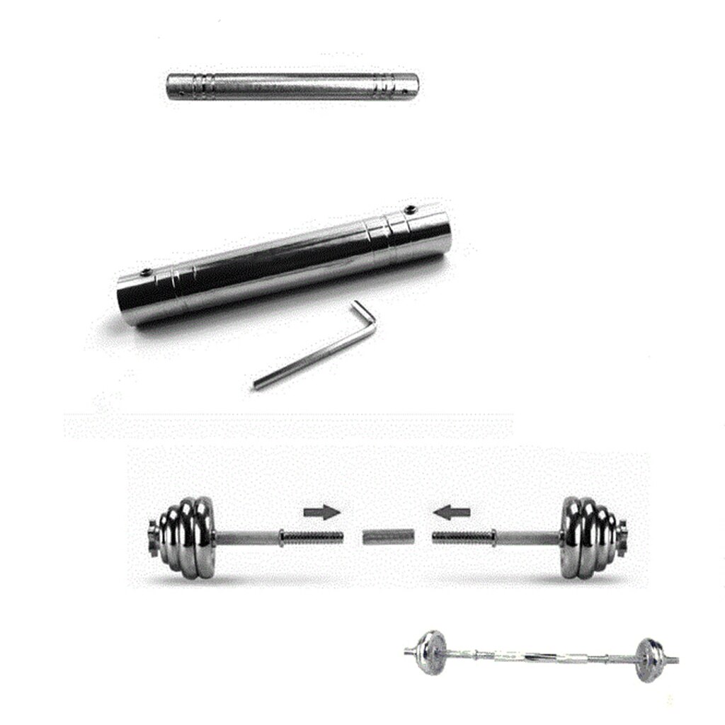 12'' Standard Premium Dumbbell Connecting Bar Rod Extender Joiner Rod Strength Training Weight Lifting Equip w/ Hex Wrench Screw