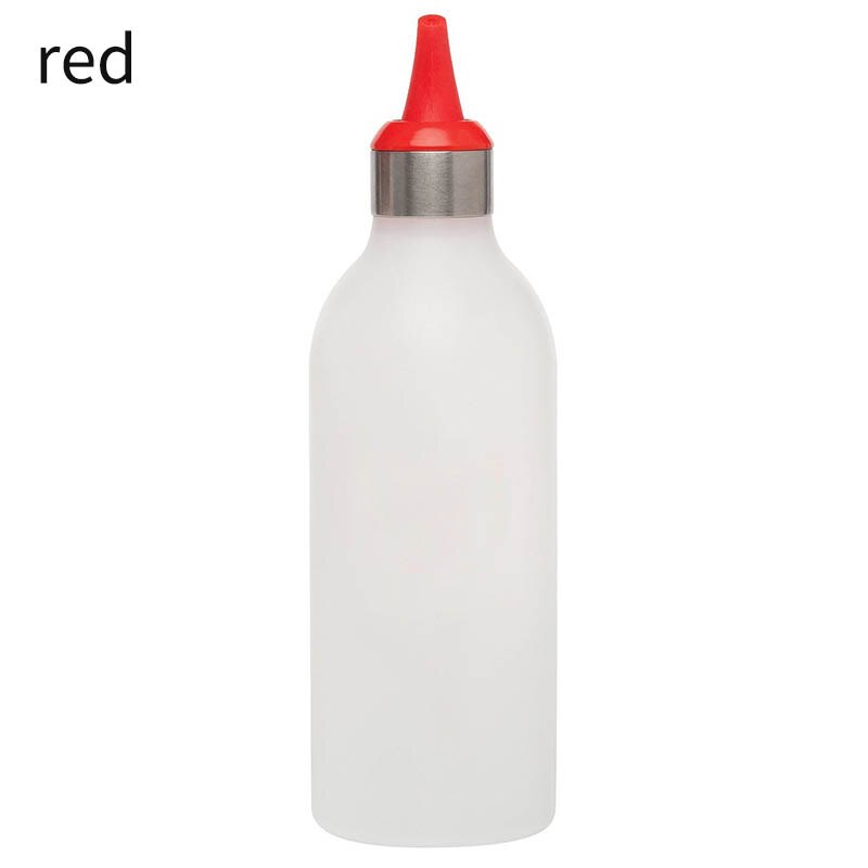 Botellas portátiles de plástico para condimentos, botellas de aceite vinagre, kétchup, herramientas de cocina para barbacoa, dispensador de utensilios de cocina: Rojo