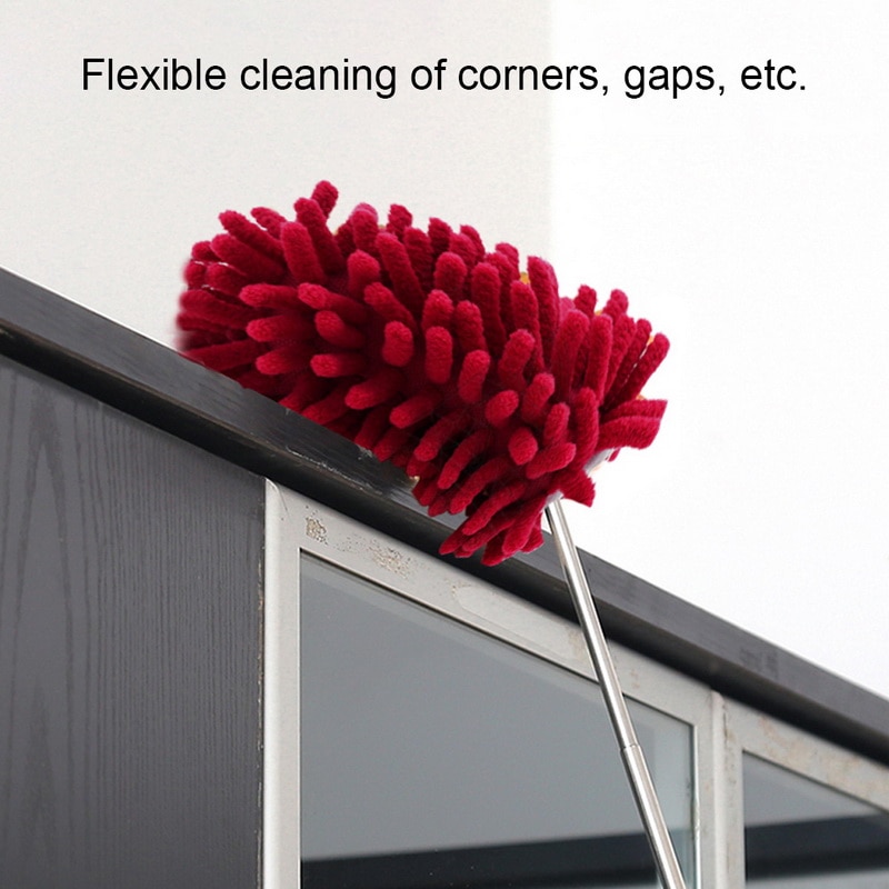 Telescopic Microfibre Duster Extendable Dust Remover Cleanning Brush For Air-conditioner Furniture Shutter Home Car Cleaner Tool