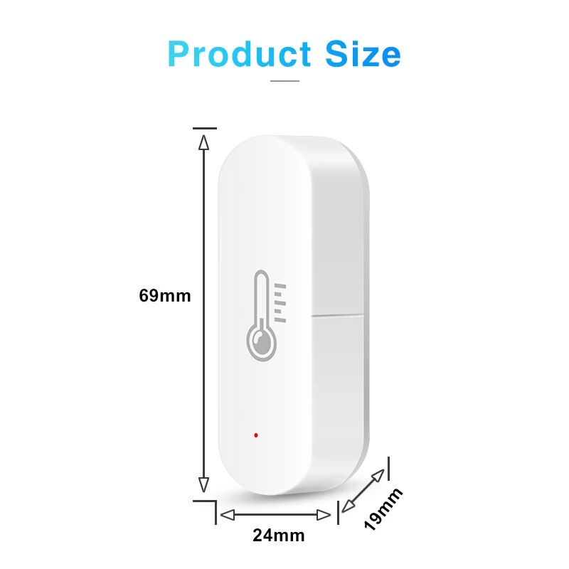 Ewelink ZigBee Sensor inteligente de temperatura y humedad alimentado por batería Control por aplicación termómetro higrómetro controlador para Alexa Google