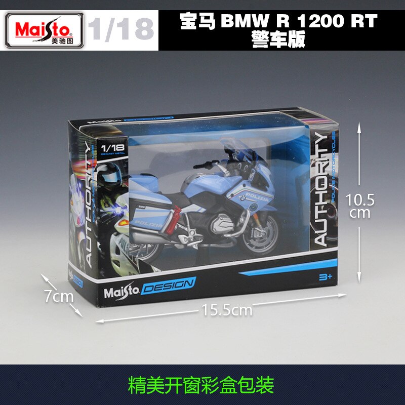 1:18 Maisto R1200 RT Motocicletta di Polizia Modellini In Metallo Modello di Moto Da Collezione