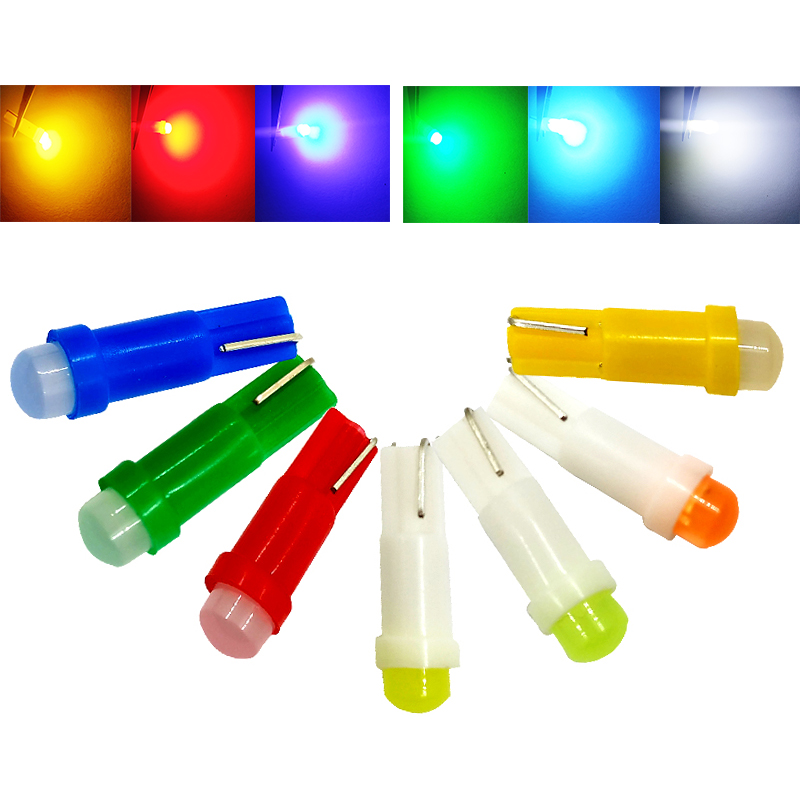 Luces LED T5 para Interior de coche, Bombilla de 4014 LED superbrillante para panel de instrumentos, w1.2 W W3 W, 10 unidades