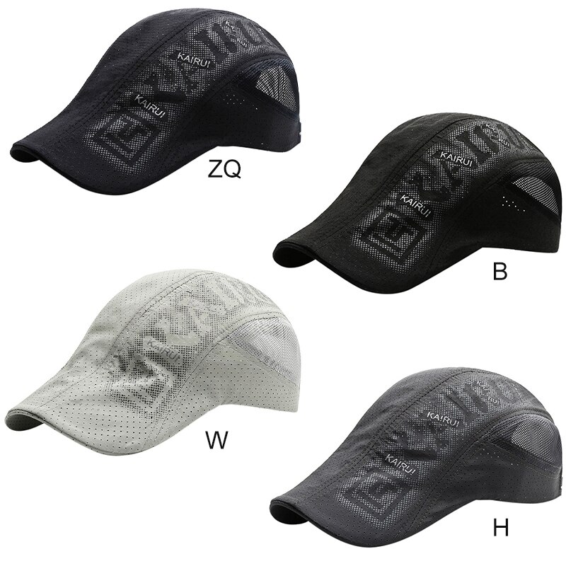 Men's Hat Berets Cap Golf Driving Summer Sun Cap Cotton Mesh Berets Caps for Men Casual Peaked Hat