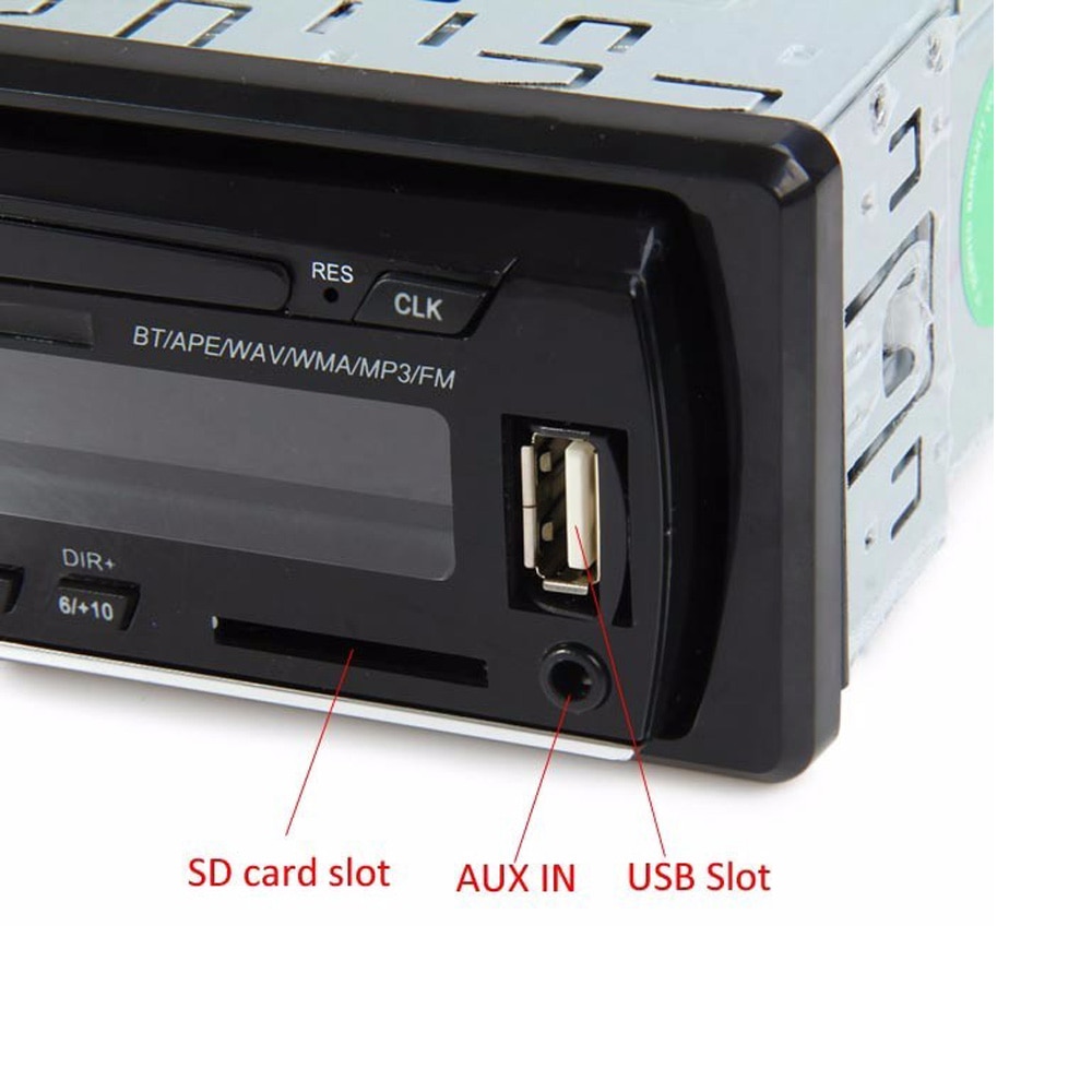 Podofo JSD-520 rádio do carro no traço 1 din gravador de fita mp3 player fm áudio estéreo usb/sd entrada aux porto iso bluetooth autoradio