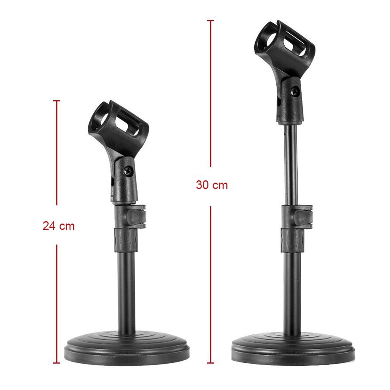 HBUDS Adjustable Foldable Desk Microphone Stand with Mic Clip for Meetings, Lectures and Podcasts