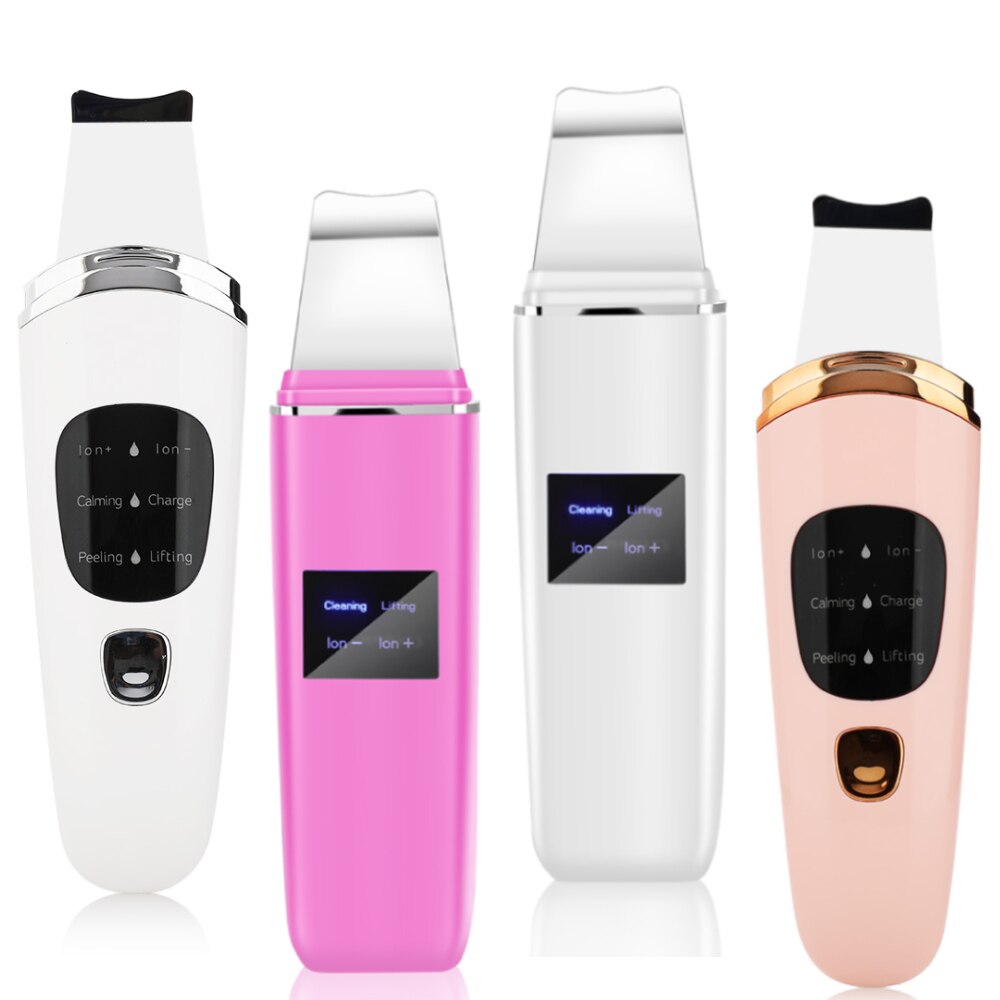 Ultrasonic Skin Scrubber Deep Face Cleaner Machine Dirt Blackhead Removal Facial Lifting Peeling Reduce Wrinkles Skin Scrubber