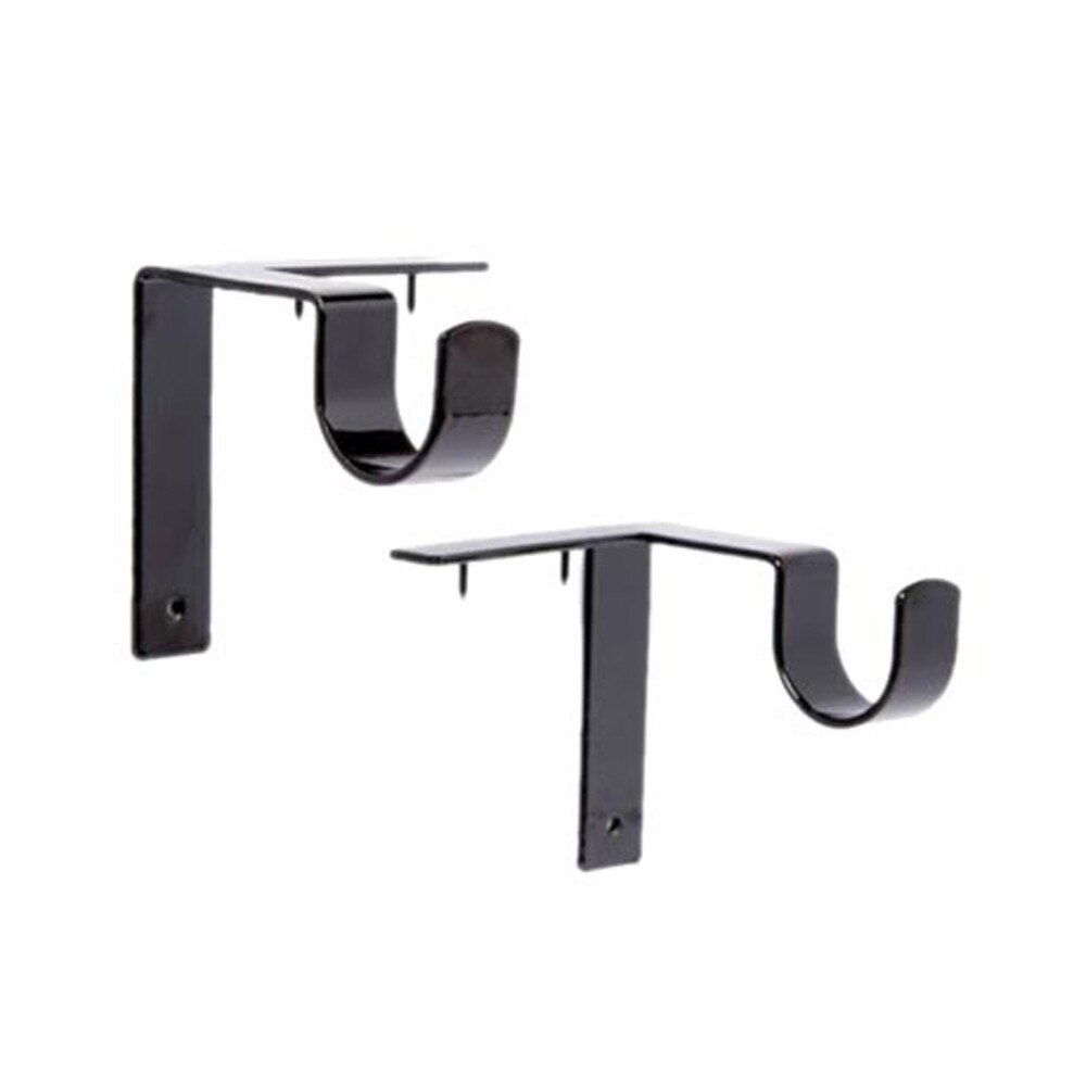 Single Hang Curtain Rod Holders Bracket Into Window Frame Curtain Rod Bracket place it on the top corners of your window frame