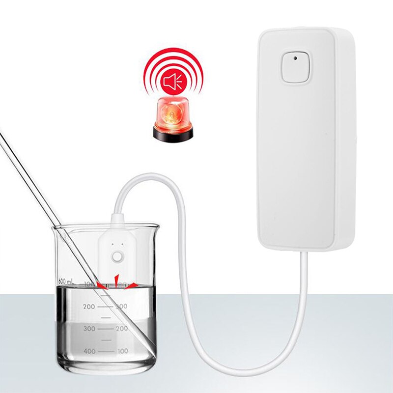 Wifi Water Detector Leakage Sensor Alarm Built in Siren Sound Tuyasmart Smart Life APP Notification Flood Alert Overflow Safety