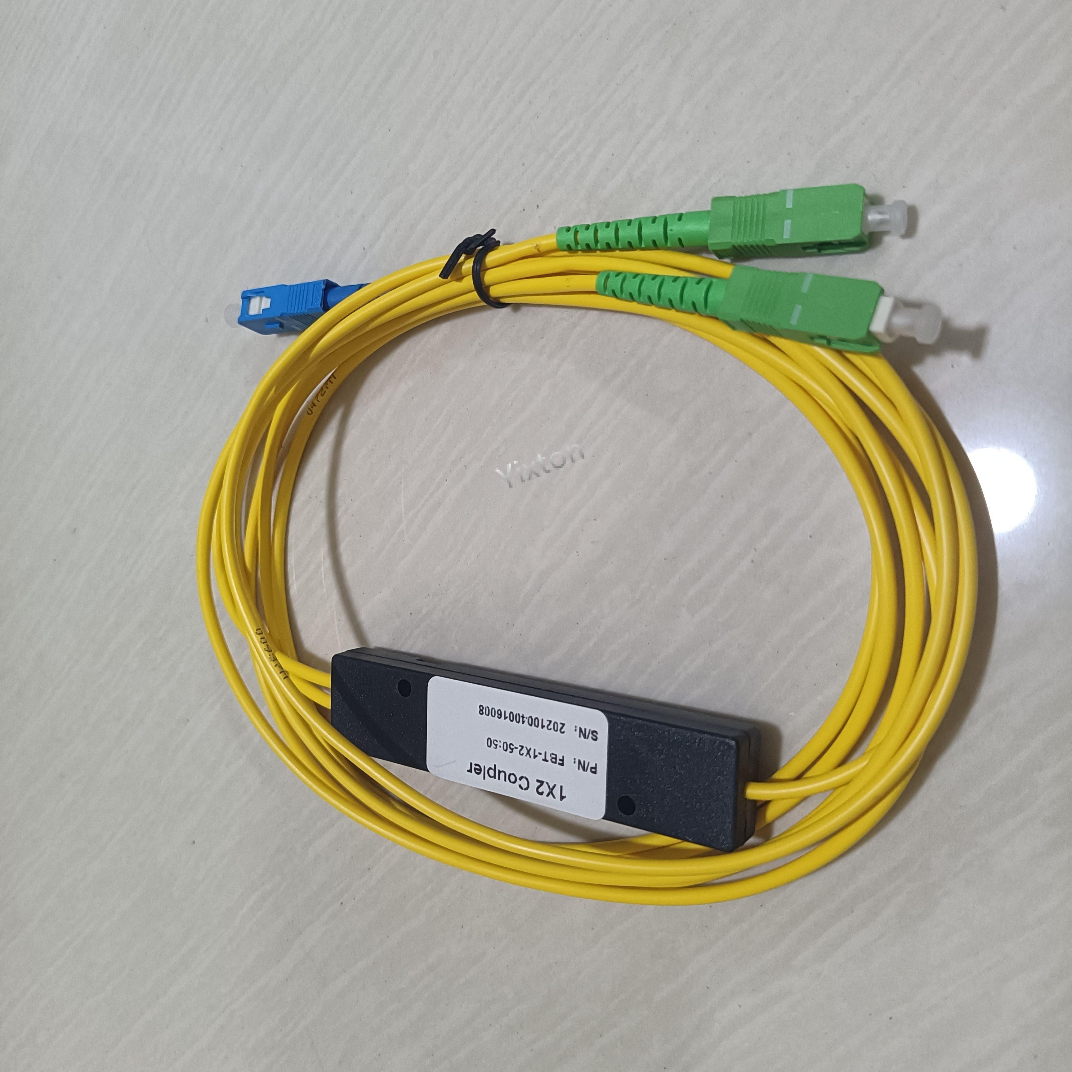 10pcs/lot 1X2 PLC Singlemode Fiber Optical splitter FTTH PLC fabrica esse splitter box sm plc 1x2 sc/upc sc/apc