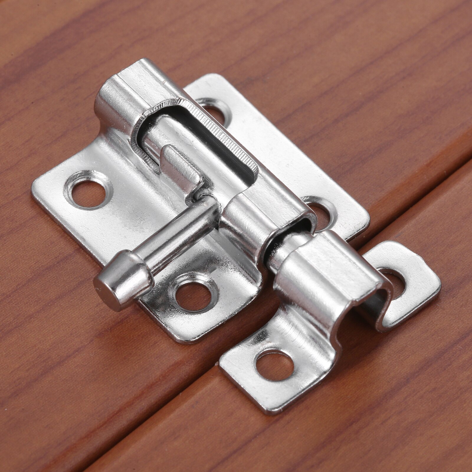Loquet coulissant solide 41x30mm, 1 pièce, verrou de sécurité de porte en métal argenté, quincaillerie de porte avec vis
