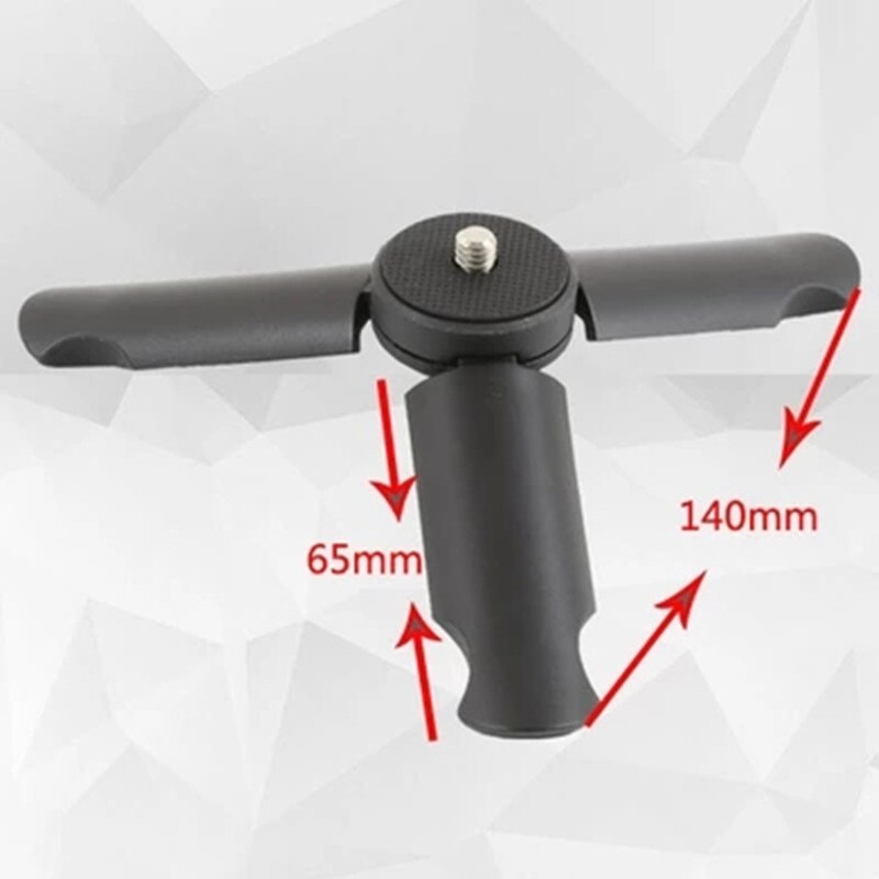 Universale Del Basamento Del Microfono L Staffa Impugnatura Della Fotocamera Con 2 Monti Hot Shoe Per Zhiyun Liscia Q/3/Dji osmo/Rode Videomicro