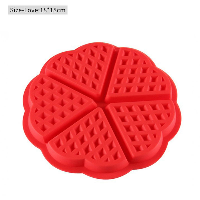 Diy Siliconen Wafel Mold Cake Chocolade Craft Candy Bakken Cookie Muffin Bakvormen Koken Gereedschap Wafel Maker Bakken Tray Mold: 5-Love