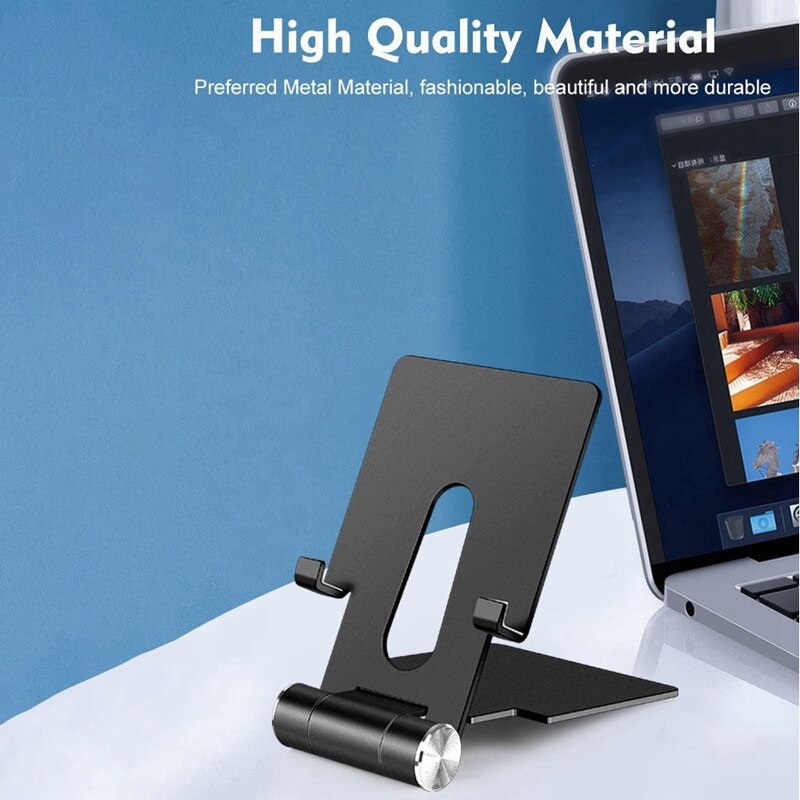 Mobile Phone Holder Aluminum Alloy Mobile Phone Tablet Holder Portable Storage Mobile Phone Two-In-One Desktop Stand