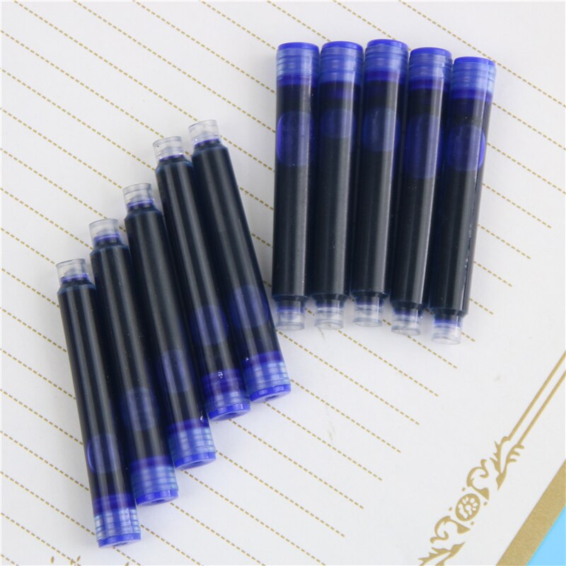 10 Pcs Metal Foununtain Pen Successor Interchangeable Capsule 200 Stationery Ink Blue Ink Bag Pen