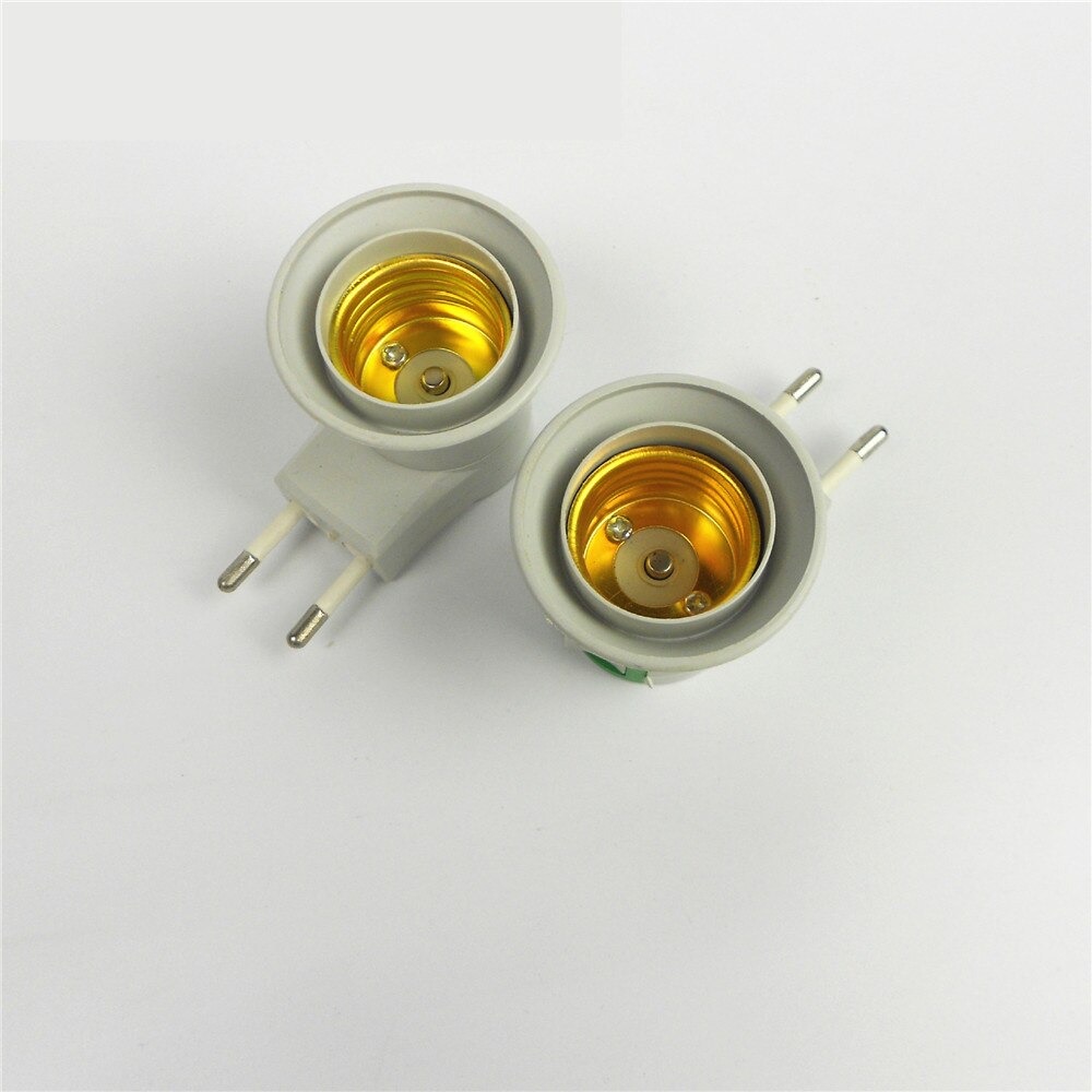 EU Plug Practical White E27 LED Light Socket To Holder Adapter Converter ON/OFF For Bulb Lamp