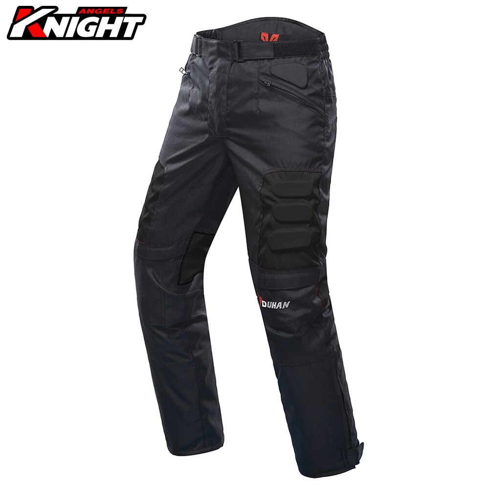 DUHAN Motorrad Hosen Männer Winddicht Schutz Getriebe Moto-Cross Hosen Motorrad Reiten Hosen Radfahrer Ski Moto Hosen Wasserdicht: DK-02 Schwarz / XXXL