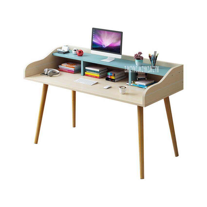 B2658 100cm Double Layer Student Writing Laptop Desk Economic And Wood Simple Office Desk Bedroom Modern Computer Desk
