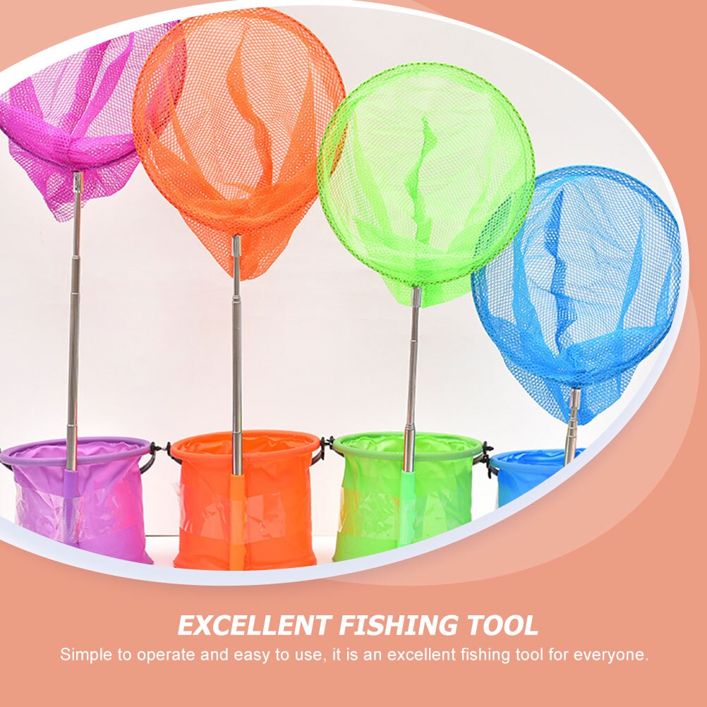 5 Pcs Fishing Net Telescopic Rod Fishing Nets Outdoor Butterflies Catching Net