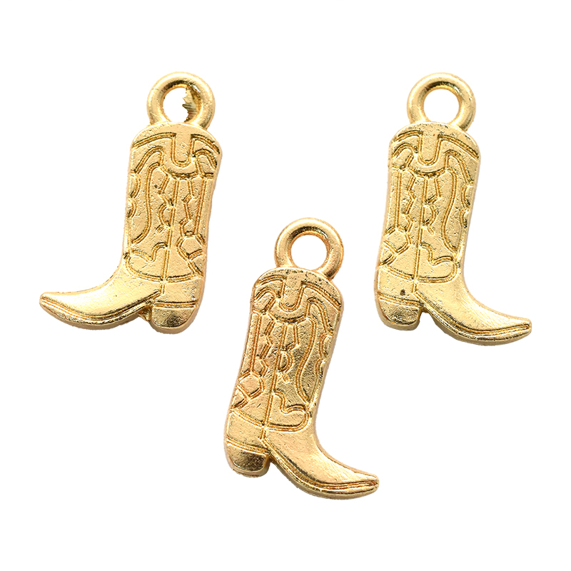 18Pcs Western Cowboy Thema Charms Lichtmetalen Metalen Paard Cowboy Boot Hoed Hanger Voor Diy Armband Ketting Oorbellen Sieraden Maken