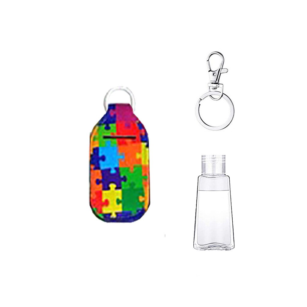 Llavero para desinfectante de manos, cubierta de botella para viaje, portátil, multifuncional, desinfectante de manos, botella, llavero, caja de almacenamiento: G