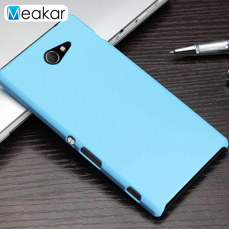 Coque Cover 4.8For Sony Xperia M2 Case For Sony Xperia M2 M 2 Aqua Dual D2303 D2403 D2302 D2305 Phone Back Coque Cover Case: sky blue