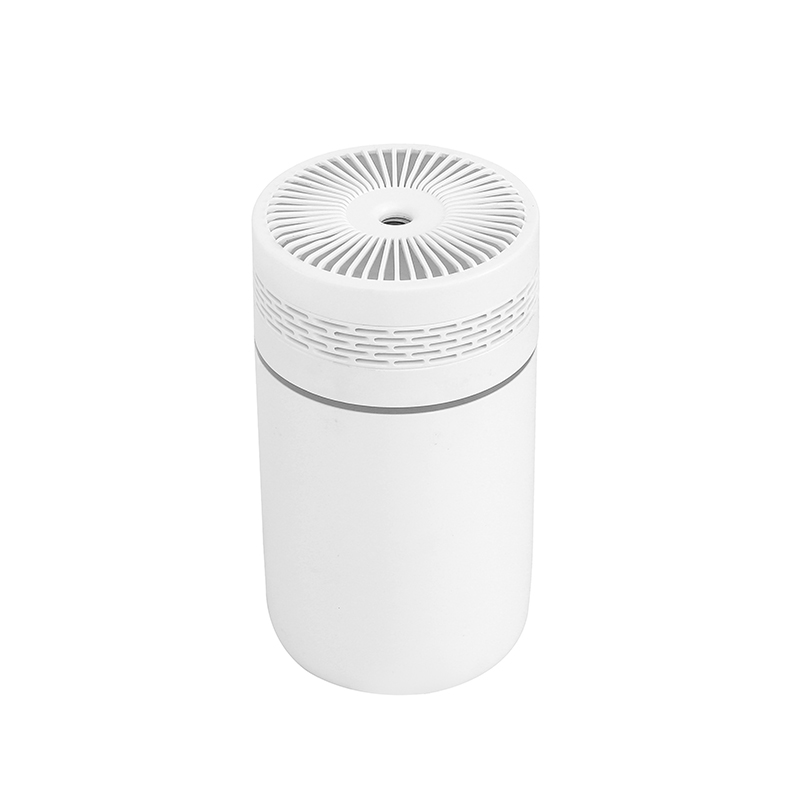 Auto-Luftbefeuchter, tragbarer Mini-Spray-Luftbefeuchter mit LED-Licht, USB-betriebener Aromatherapie-Öldiffusor für Schlafzimmer und Reisen: WHITE