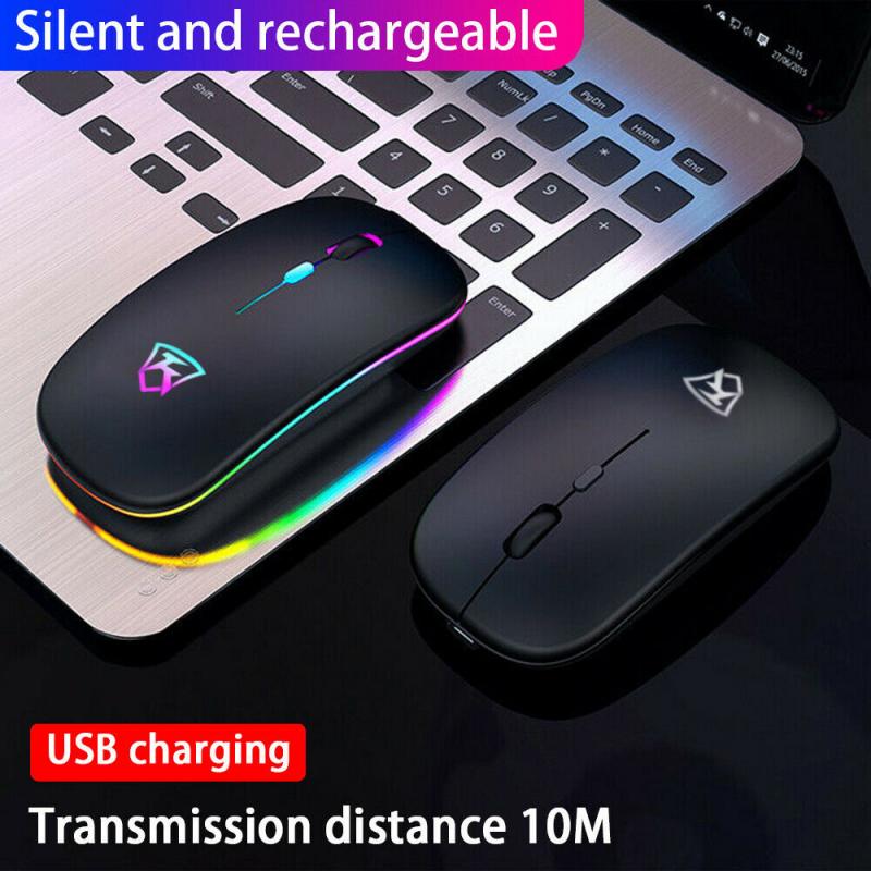 Drahtlose Maus RGB Wiederaufladbare Maus Drahtlose Computer Schweigen FÜHRTE Hintergrundbeleuchtung Ergonomisches Gaming Maus Für Laptop PC Büro